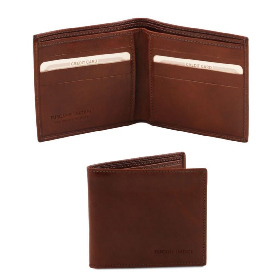 Эксклюзивный кожаный бумажник кошелек мужской Tuscany Leather TL140797 (Коричневый)