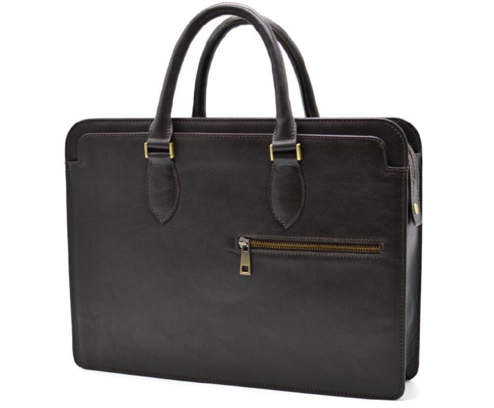 Кожаный деловой портфель TC-4864-4lx TARWA коричневый
