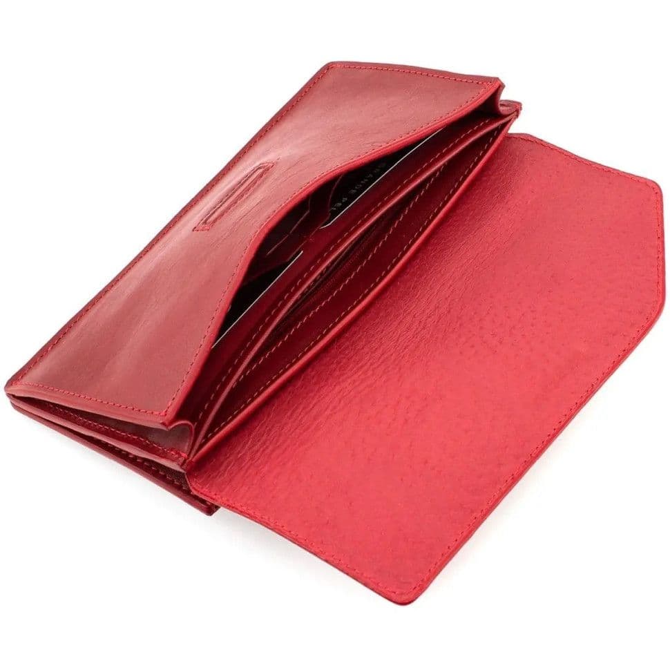 Портмоне жіноче шкіряне Elegante червоне Grande Pelle 514660 — 2