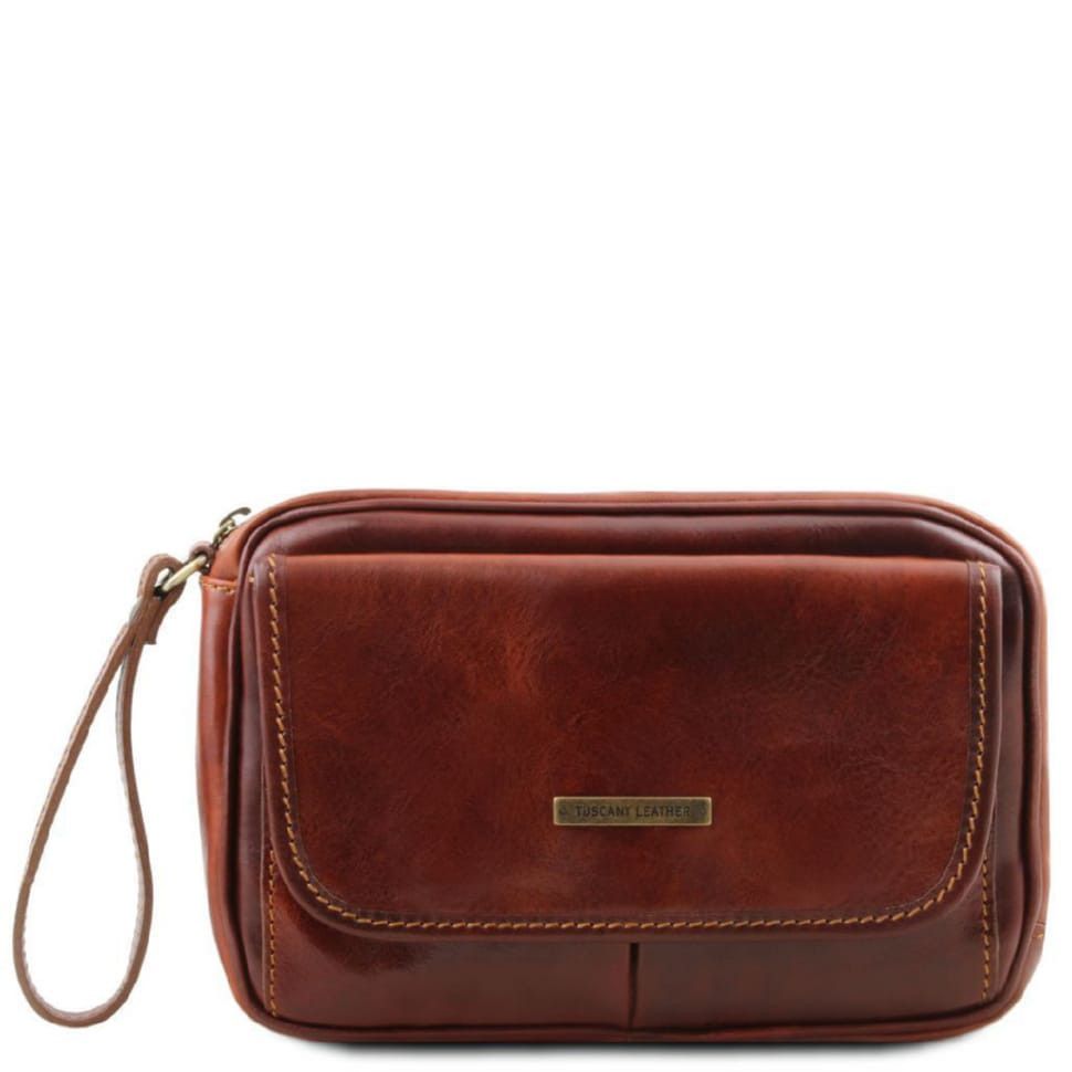Кожаная сумка на запястье Ivan Tuscany Leather TL140849 (Коричневый)