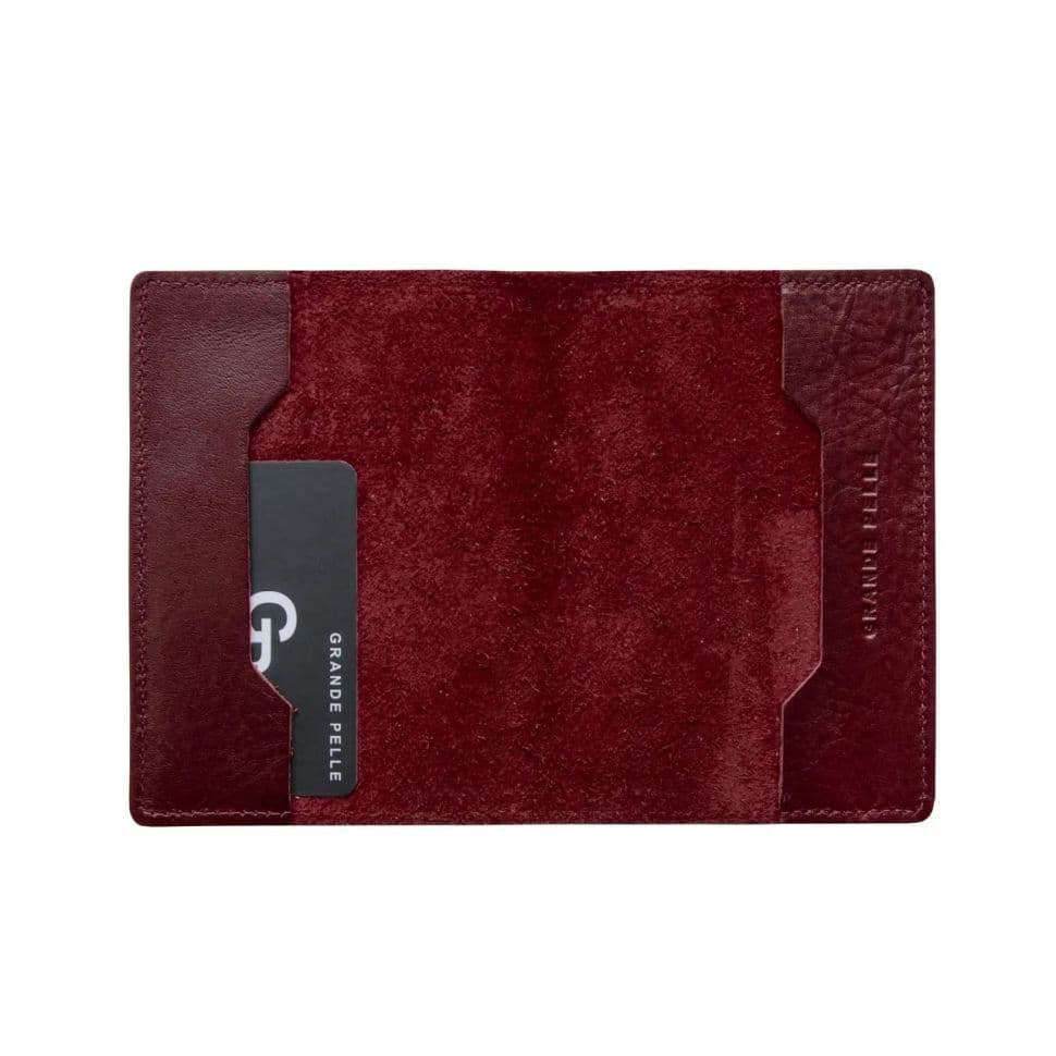 Шкіряна обкладинка на паспорт Grande Pelle 252665 пудрова — 2