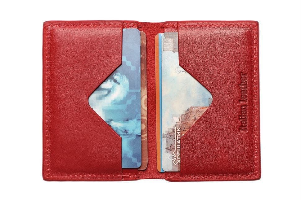 CardCase cartolina, глянець, червоний Grande Pelle 303660 — 2