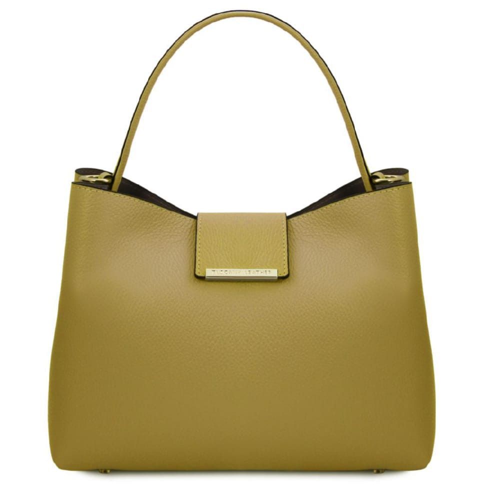 Кожаная женская сумка Tuscany TL142356 (Зеленый)