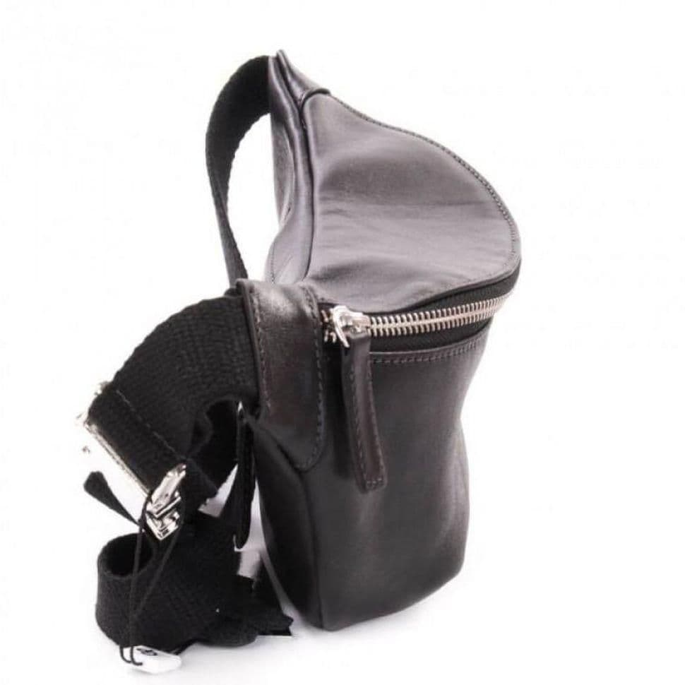 Шкіряна сумка на пояс бананка Grande Pelle 741610 — 4