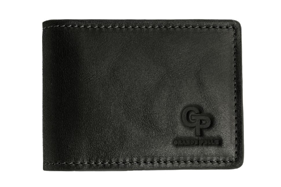 Зажим Grande Pelle 107610 глянцевая кожа черный