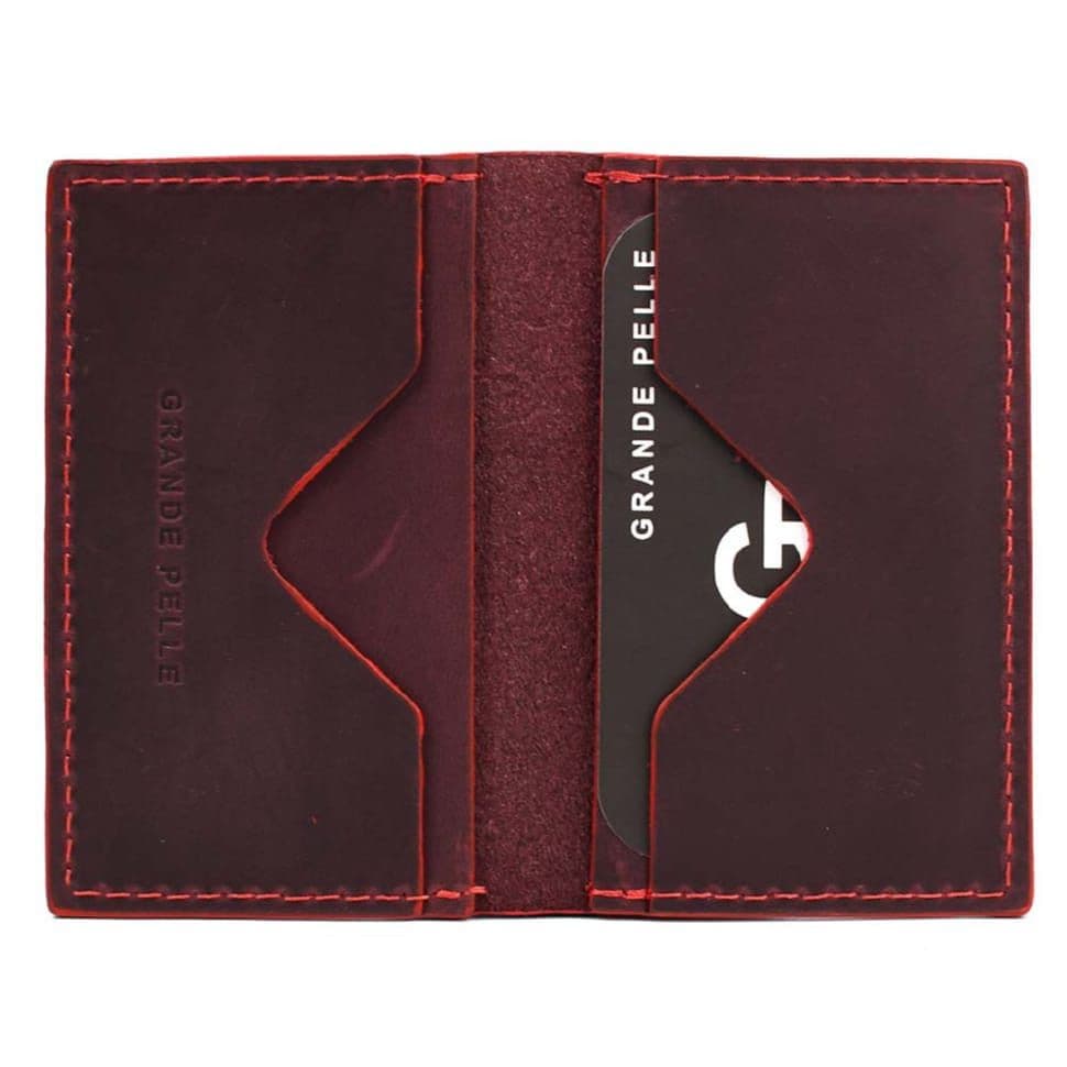 Кард-кейс Grande Pelle CardCase Cartolina 303161 бордо — 2