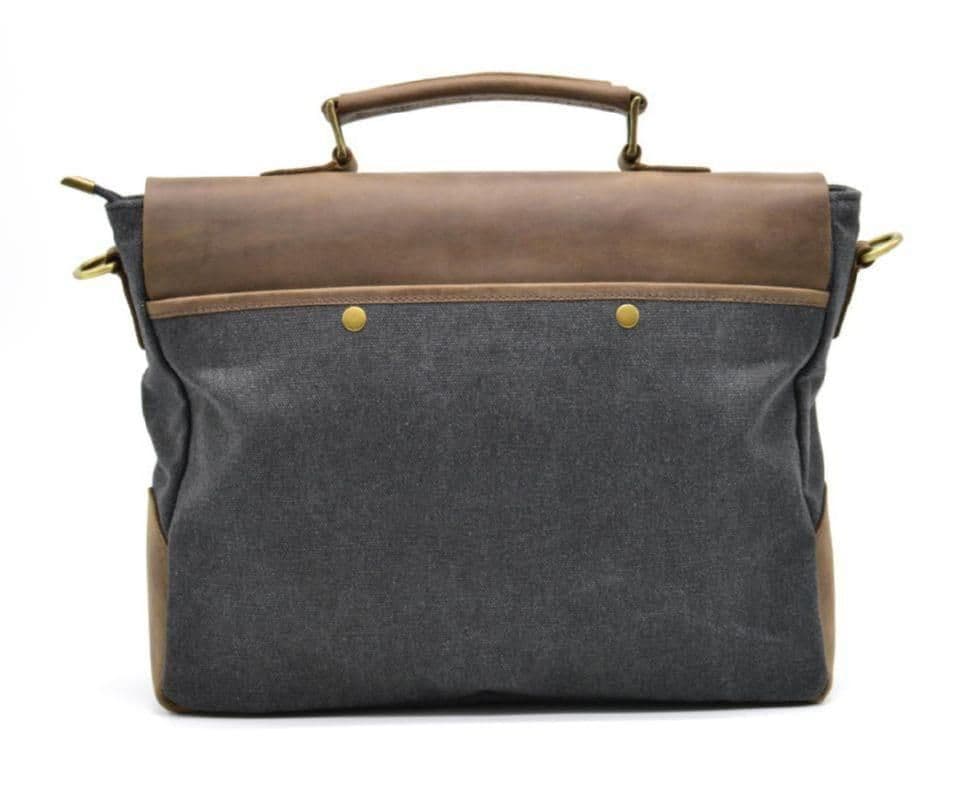 Мужская сумка-портфель кожа+парусина RCG-3960-4lx от украинского бренда TARWA — 4