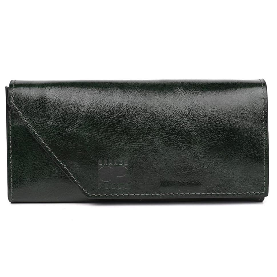Портмоне жіноче велике Festa зелений Grande Pelle 513391 — 3