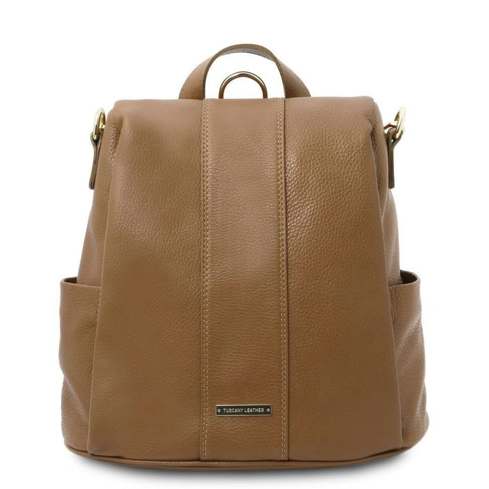 Женский рюкзак кожаный мягкий Tuscany TL142138 (Taupe)