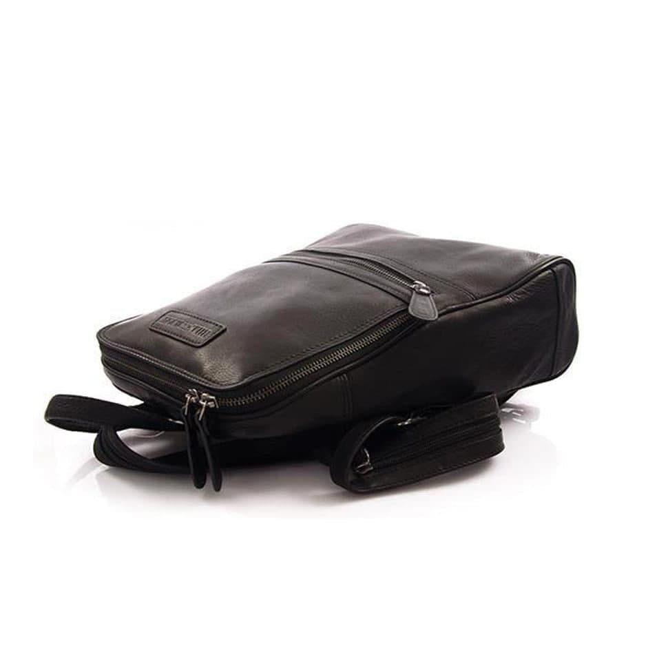 Рюкзак шкіряний чорного кольору HILL BURRY HB2399A — 4
