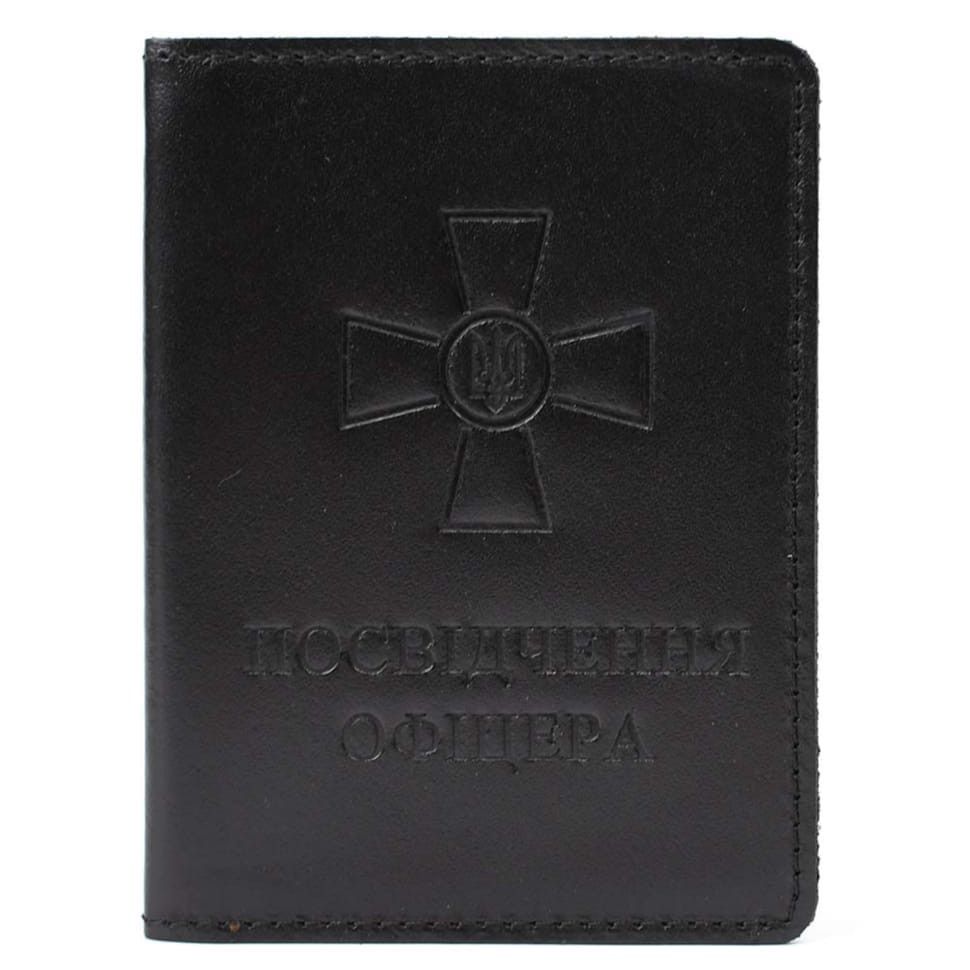 Кожаная обложка для удостовения офицера Limary Lim-3992GA черная