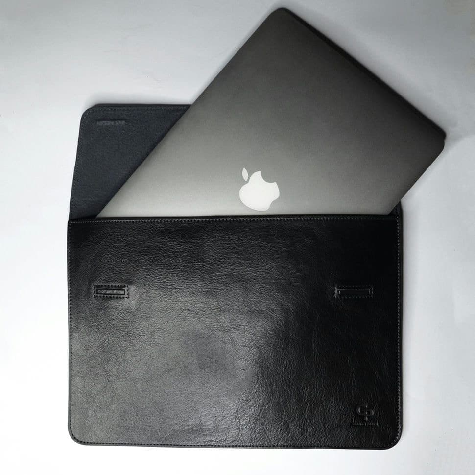 Кожаный чехол для MacBook 13', черный — 2