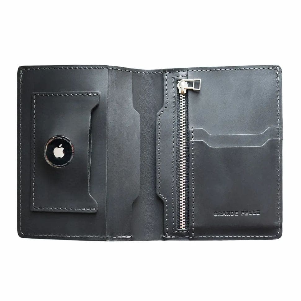 Портмоне мужское кожаное с карманом для AirTag Grande Pelle 518110 — 4