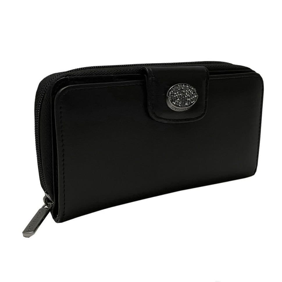 Портмоне шкіряне Swarovski 1655A nero чорний — 4