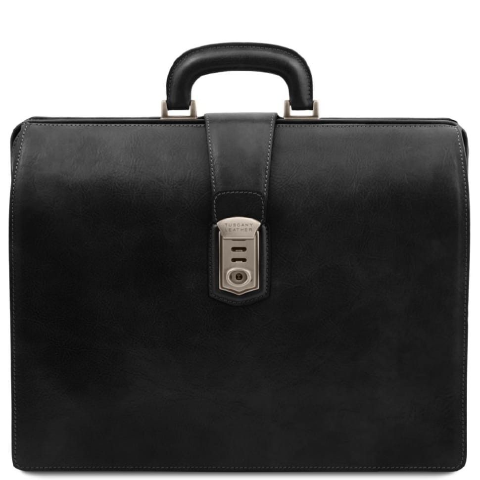 Кожаный мужской портфель саквояж Canova Tuscany TL142352 (Черный)