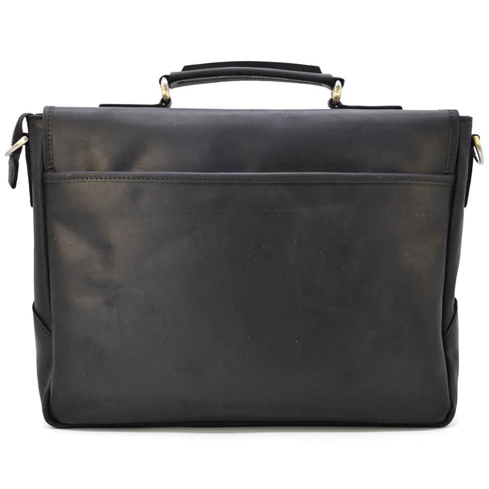 Черный мужской портфель из натуральной кожи RA-3960-4lx TARWA — 2