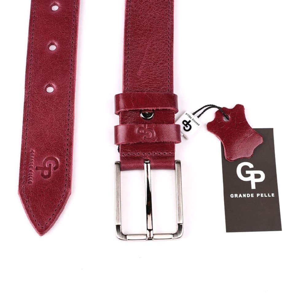 Шкіряний ремінь GP Grande Pelle 36101250006 марсала — 2