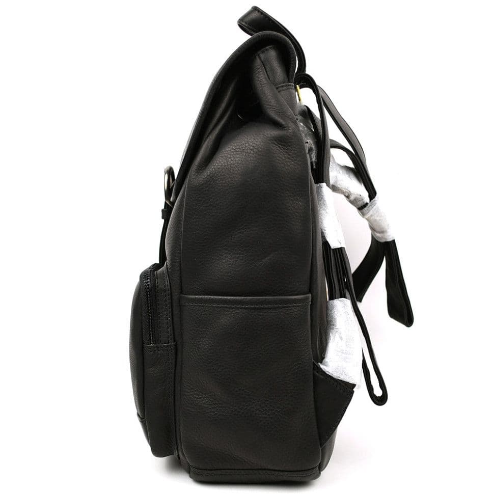 Міський шкіряний рюкзак HILL BURRY HB4066A чорний — 4