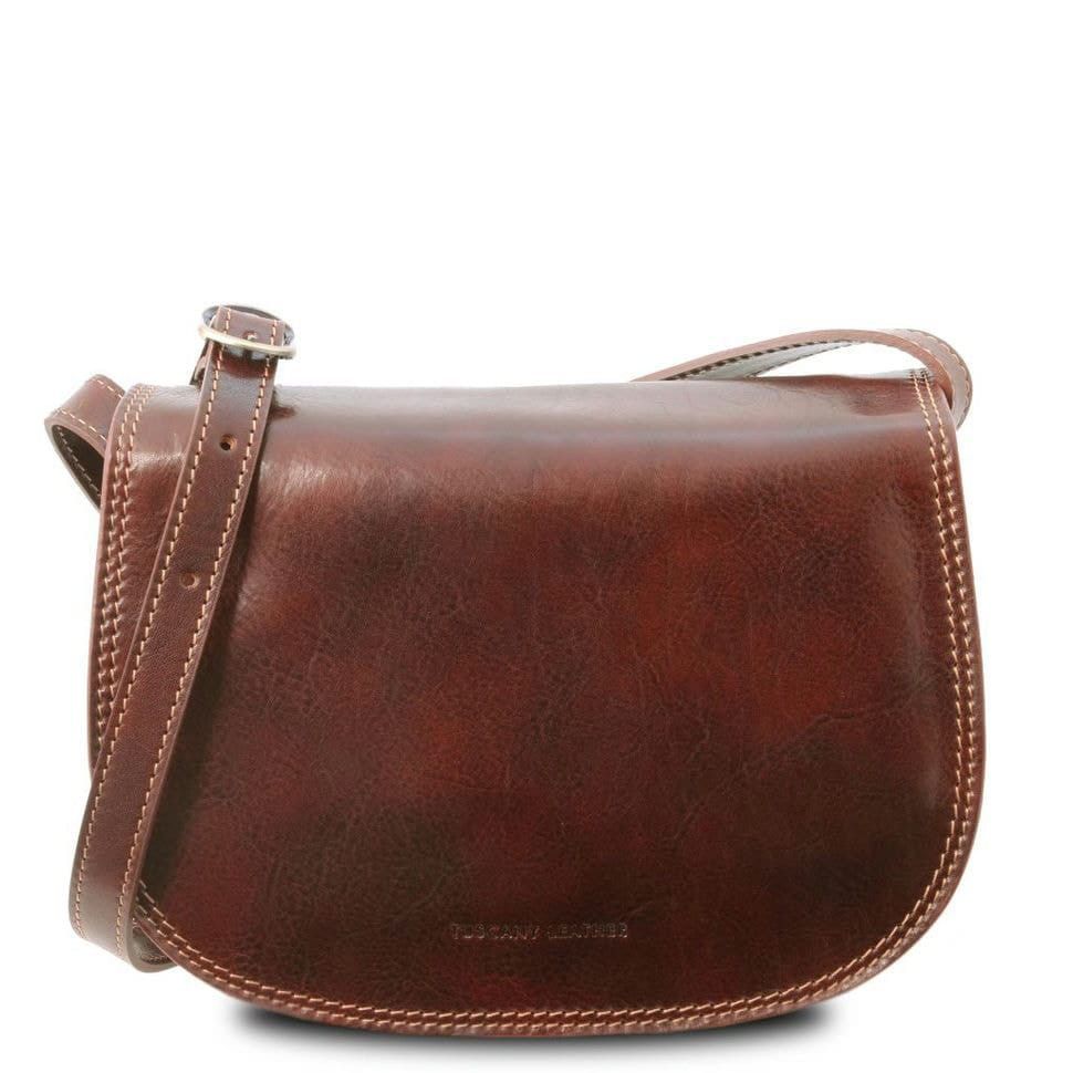 Женская кожаная сумка  Leather Isabella Tuscany TL9031 (Коричневый)