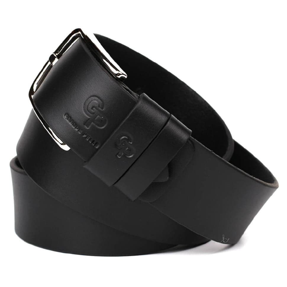 Шкіряний ремінь чорний 40мм Grande Pelle 410012300 — 3