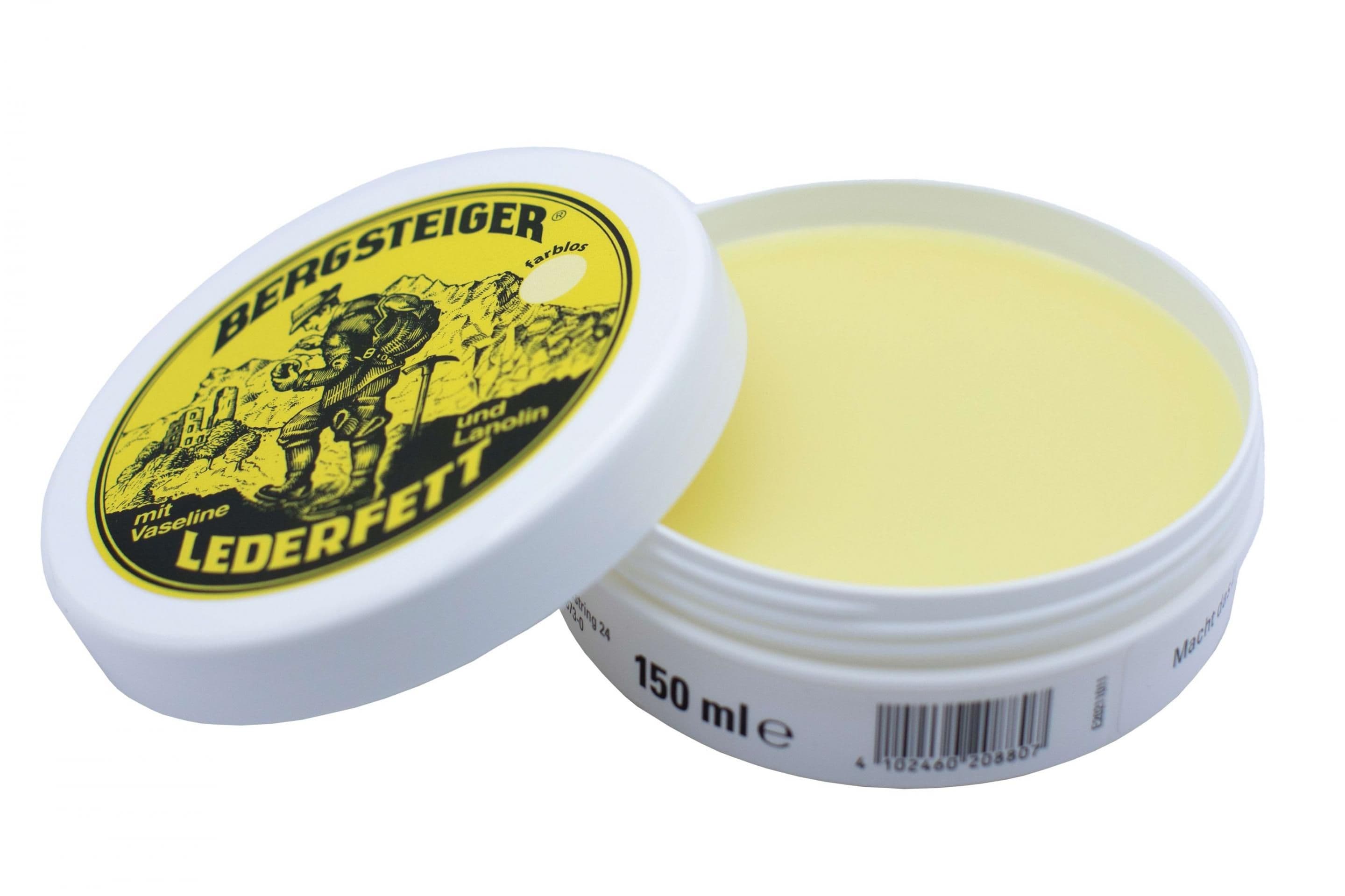 Водовідштовхуюче просочення для взуття HeySport Bergsteiger-Leather-Grease colourless 150 ml — 3