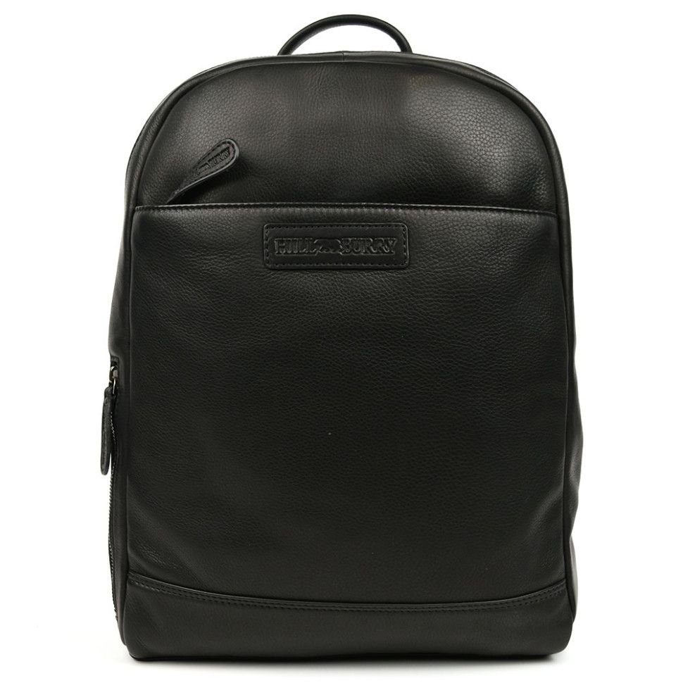 Городской кожаный рюкзак HILL BURRY HB15295A черный