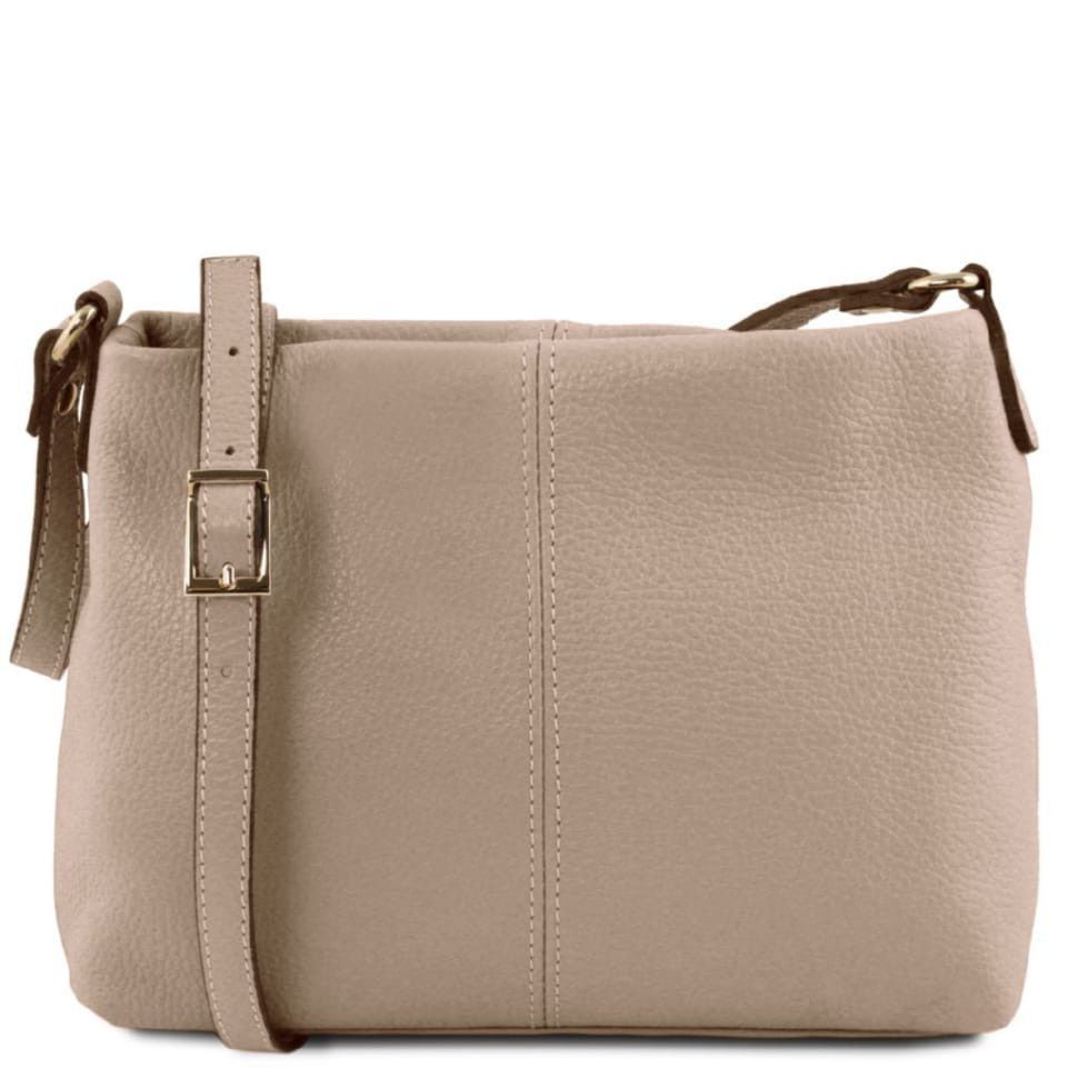 Женская кожаная сумка через плечо TL141720 Tuscany Leather (Светлый серо-коричневый)