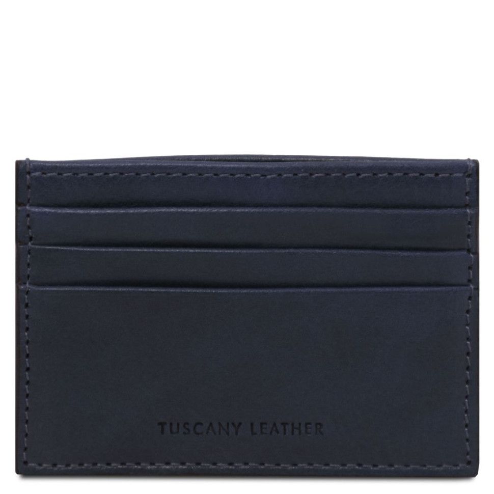 Кожаный кардхолдер Tuscany Leather TL142471 (Темно-синий)