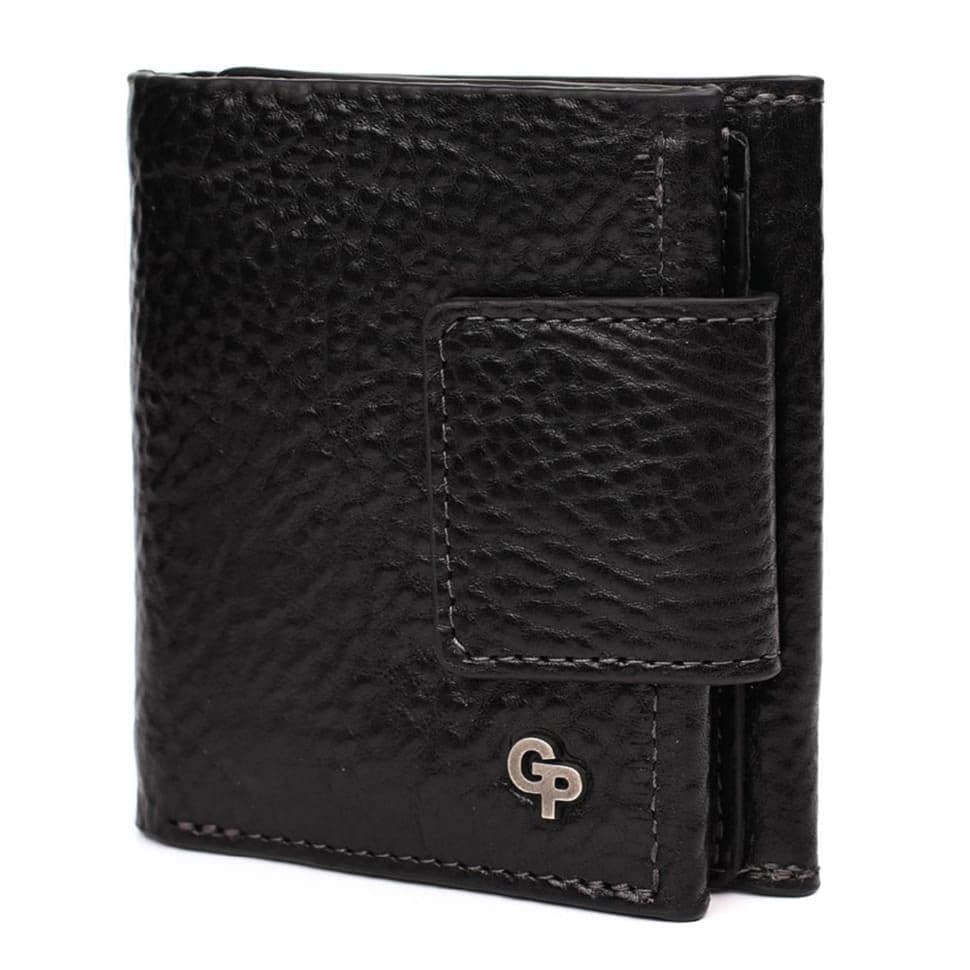 Небольшое мужское кожаное портмоне Grande Pelle 502410 черное — 3