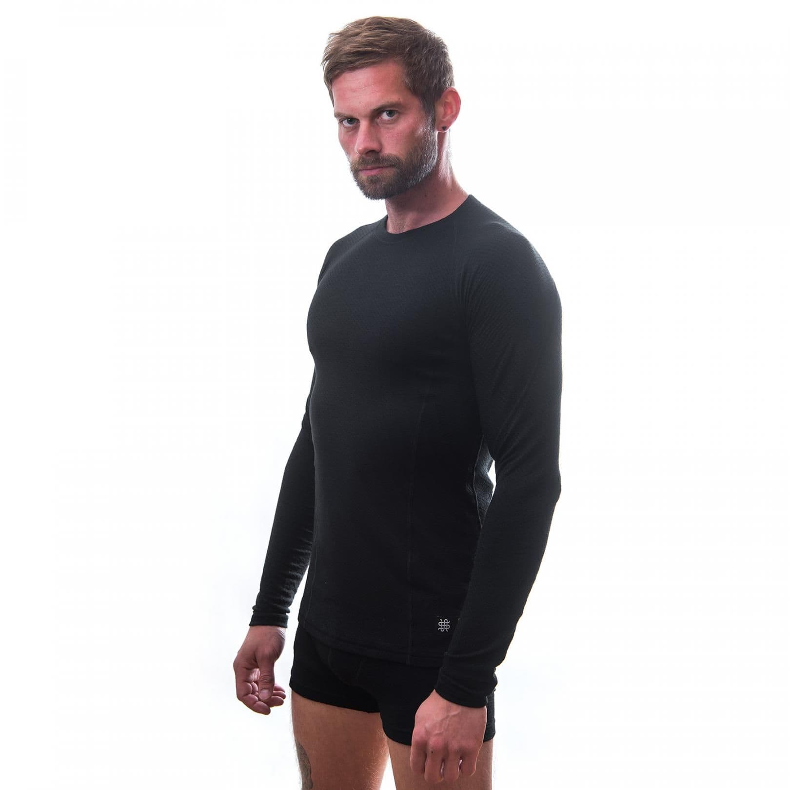 Термофутболка чоловіча Sensor Merino DF LS black 15100021, SM11M-black-XXXL — 2