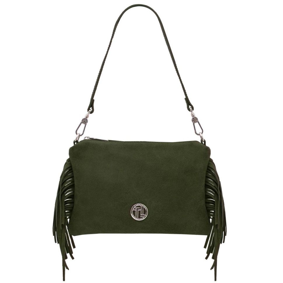 Женская замшевая сумка клатч Nomade от Tuscany TL142495 (Forest Green)