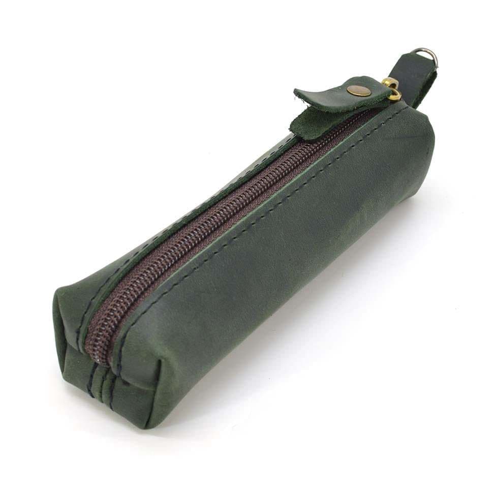 Шкіряна ключниця тубус TARWA Cylinder RE-cylin-001 зелена — 2