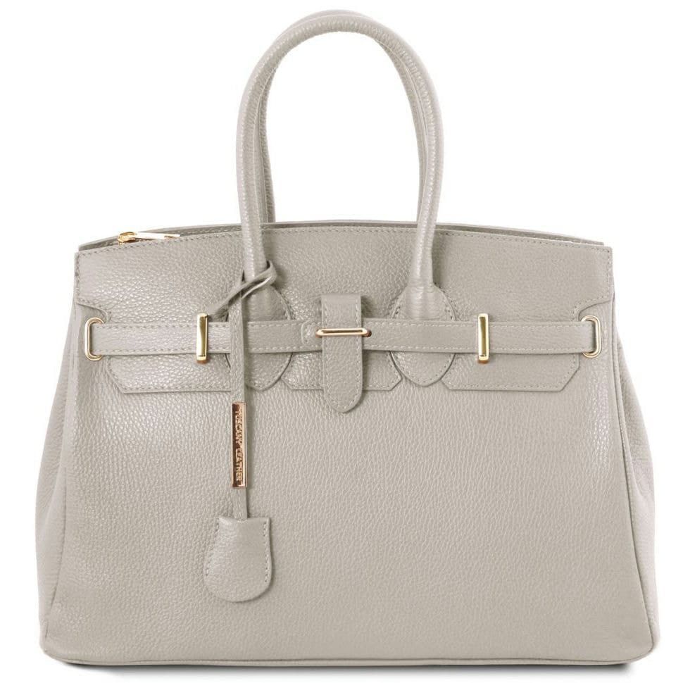TL Bag Кожаная сумка женская Tuscany TL141529 (Светло-серый)