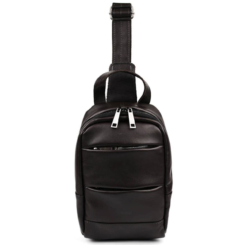 Рюкзак слінг шкіряний обʼємний з кишенями TARWA GC-6010-3md — 4