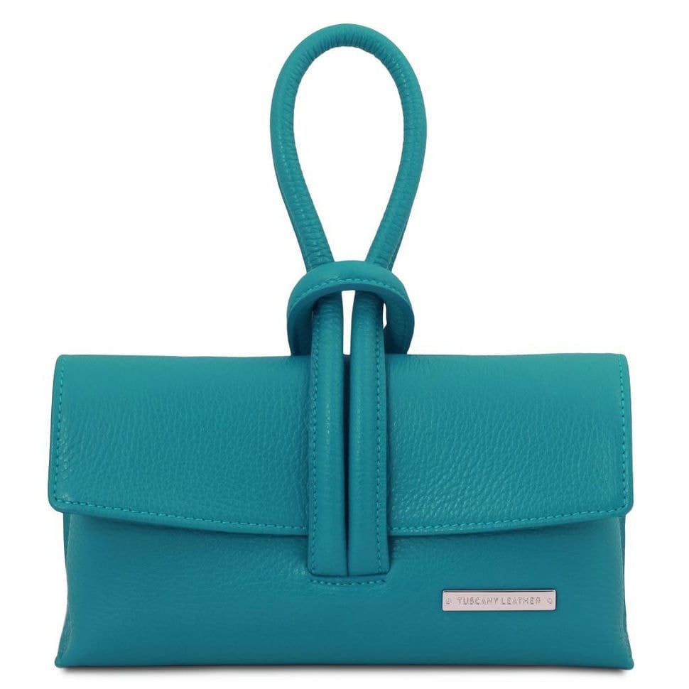 Клатч кожаный женский Tuscany TL141990 (Бирюзовый)
