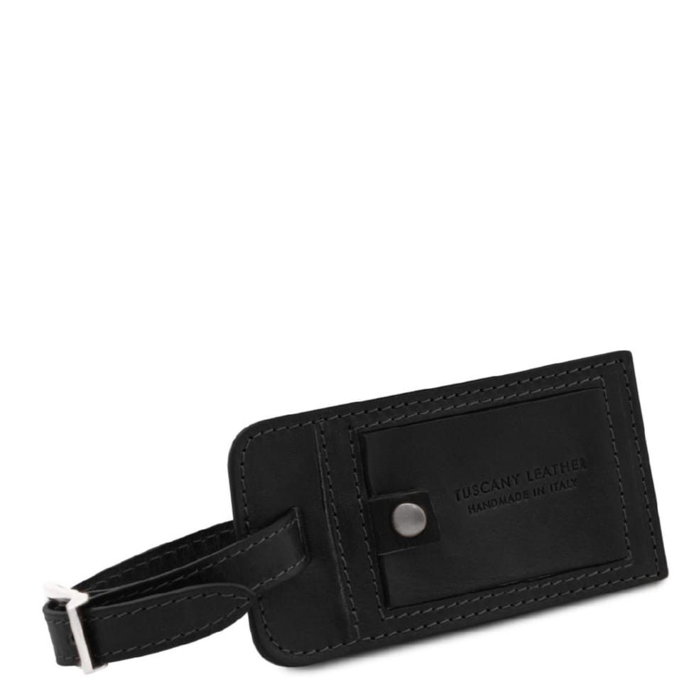 Багажная бирка из матовой кожи Tuscany TL142250 (Черный)