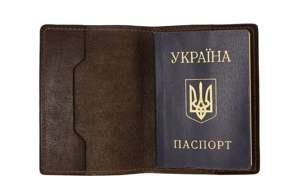 Обложка для паспорта, шоколад Grande Pelle 252620 — 4