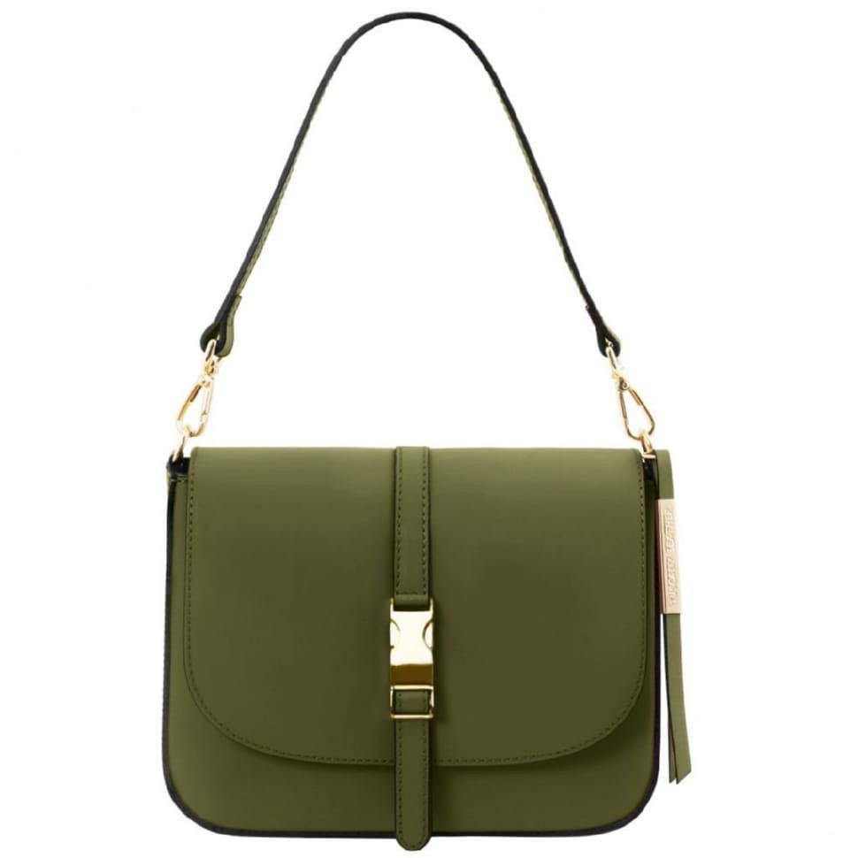Кожаная женская сумка на плечо Tuscany TL141598 Nausica (Olive Green)