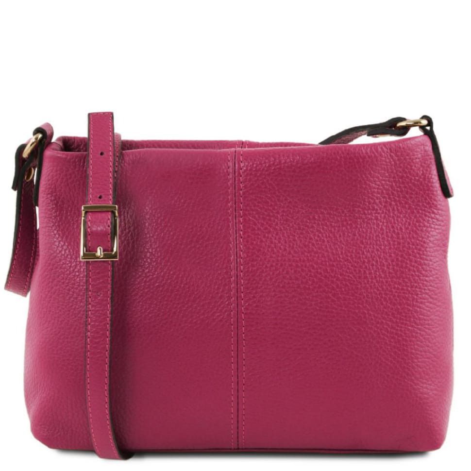 Женская кожаная сумка через плечо TL141720 Tuscany Leather (Фуксия)