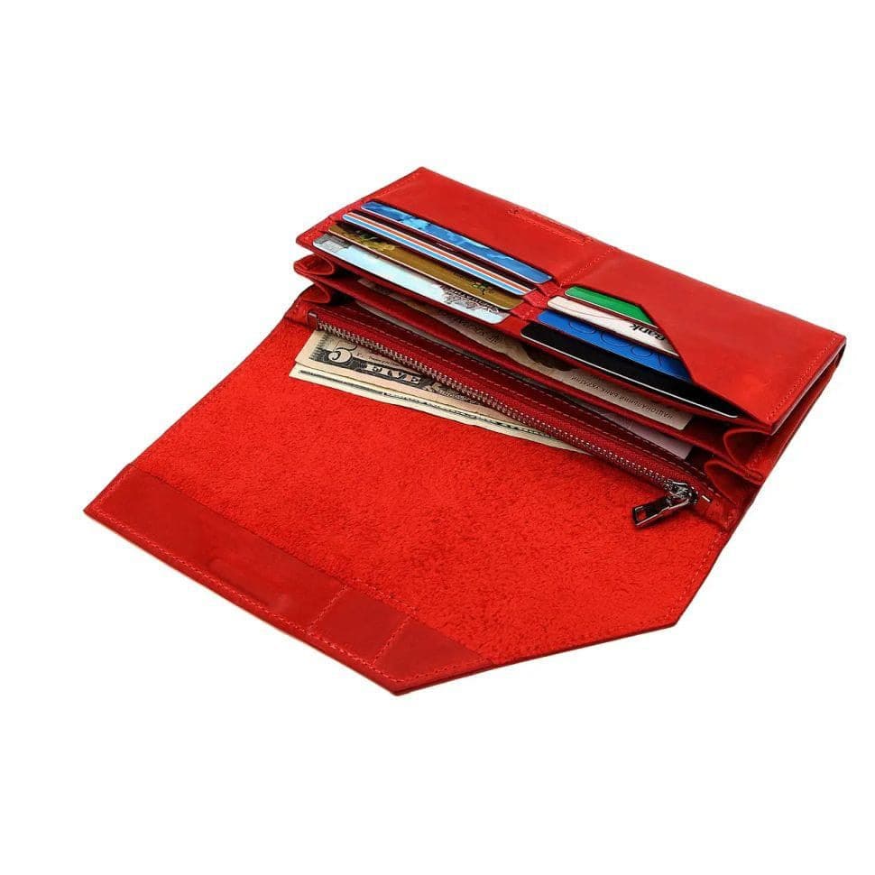 Портмоне Festa червоне Grande Pelle 513160 — 2