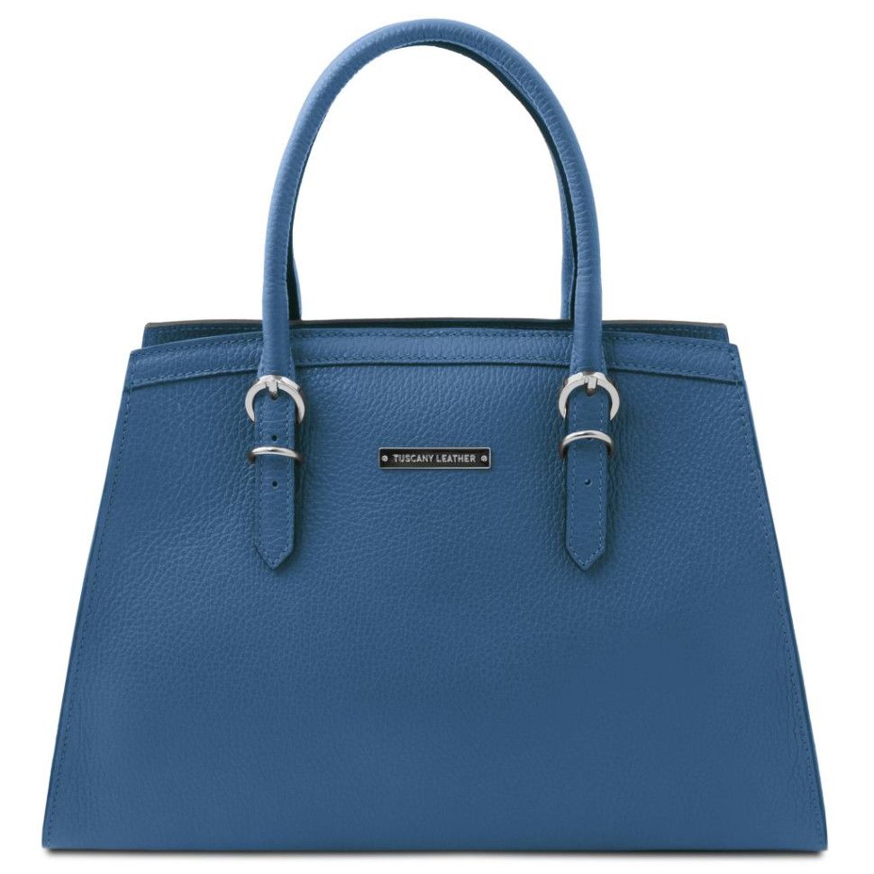 Итальянская кожаная сумка женская TL142147 Tuscany (Denim)
