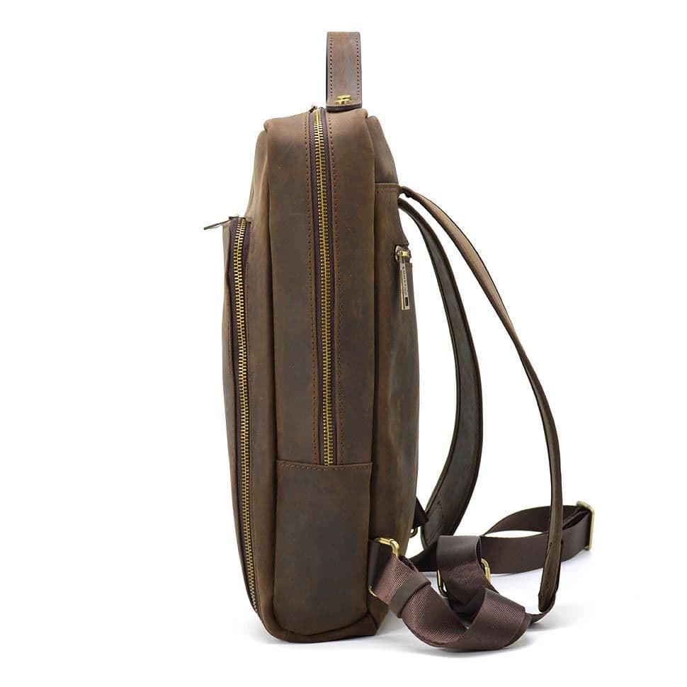Шкіряний рюкзак для ноутбука 14" RC-1239-4lx TARWA коричнева crazy horse — 3