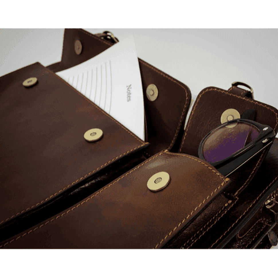 Кожаный портфель - The Prophet - коричневый Time Resistance 5203601 — 4