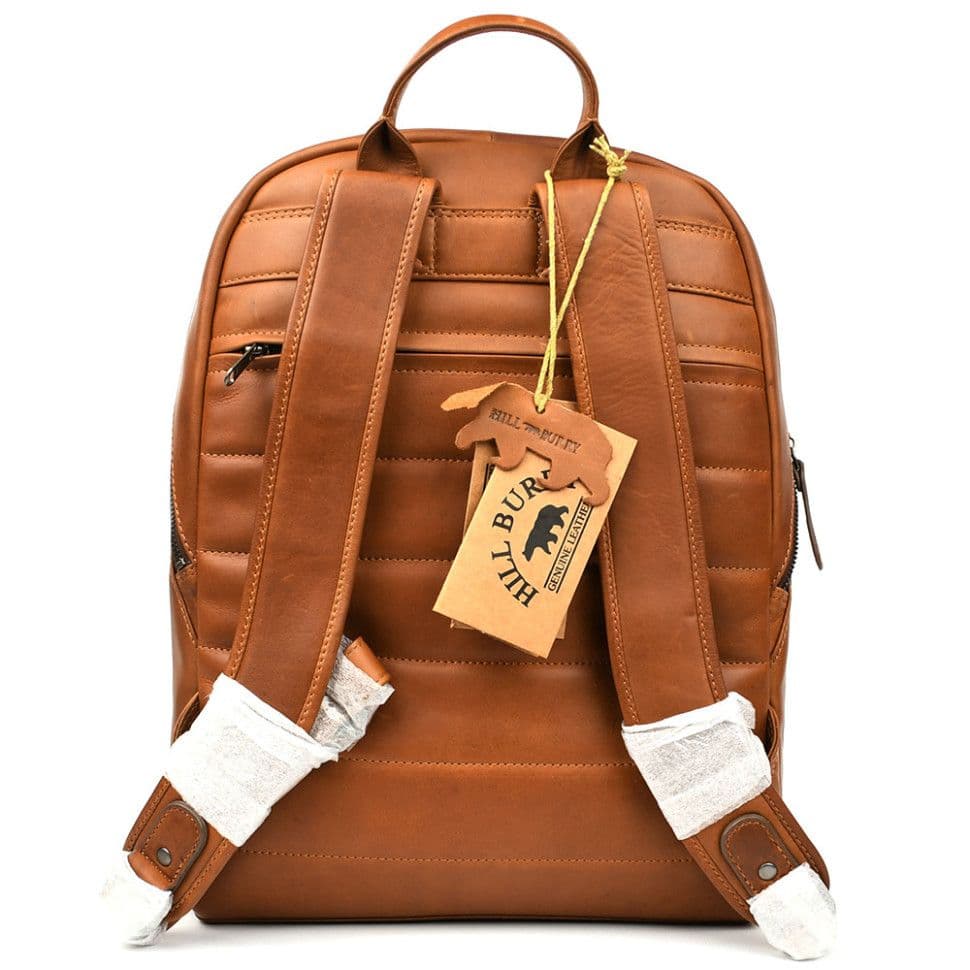 Міський шкіряний рюкзак HILL BURRY HB15295B рудий — 4