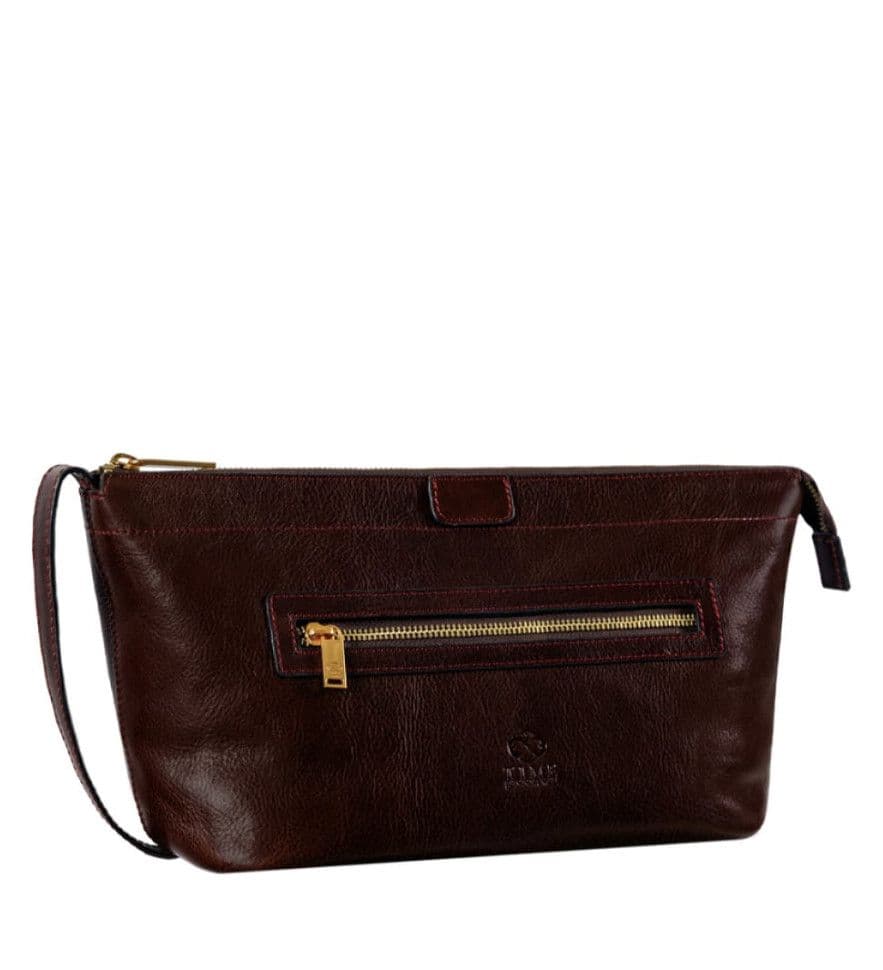 Женская кожаная косметичка Dopp Kit - Ragtime -  Коричневый цвет - Time Resistance 5239101W — 4