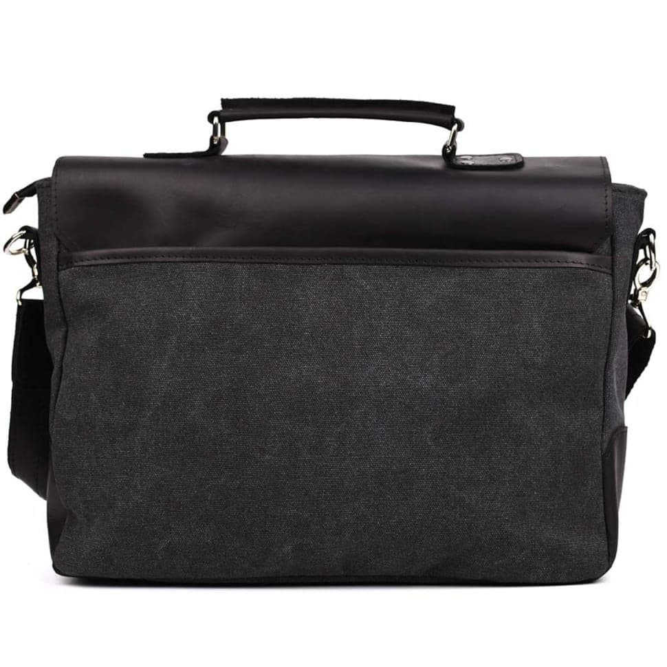 Чоловіча сумка портфель з канвас і кінської шкіри TARWA RAG-3960-3md — 4
