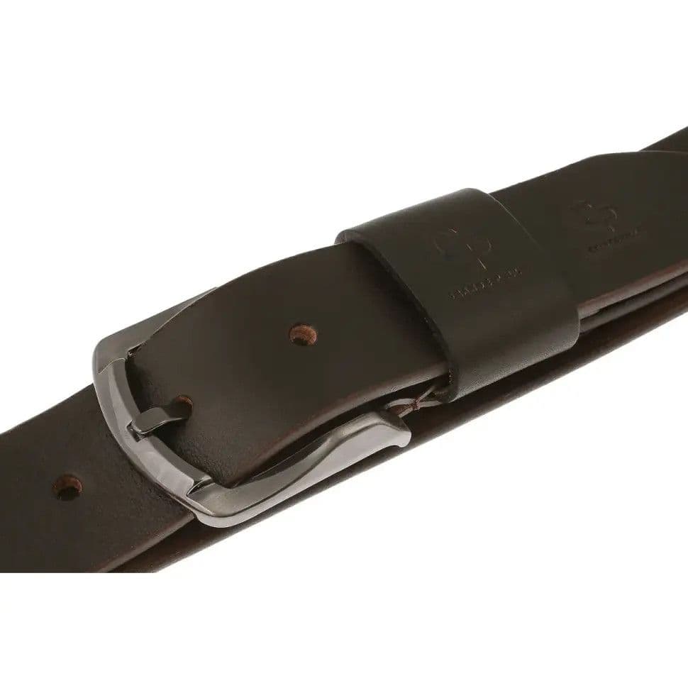 Шкіряний ремінь коричневий 40 мм Grande Pelle 413508800 — 3