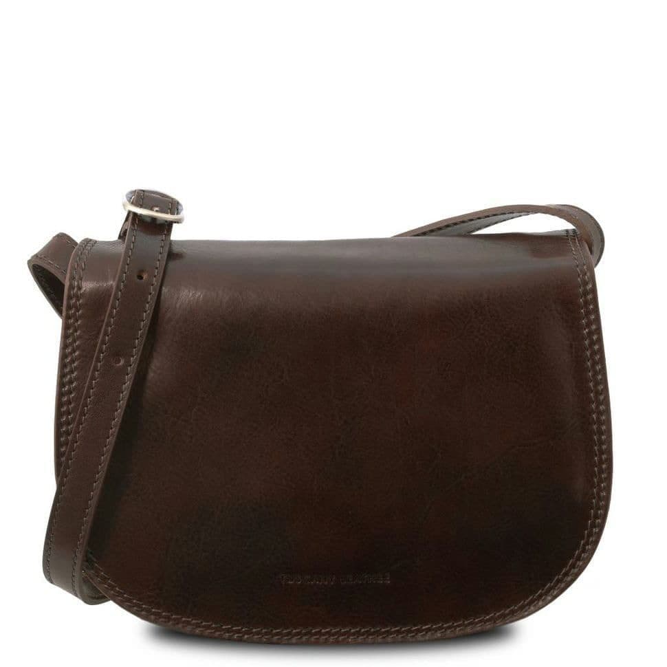 Жіноча шкіряна сумка Leather Isabella Tuscany TL9031 (Темно-коричневий) — 2