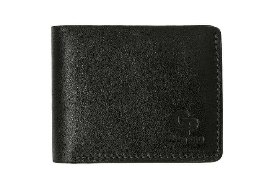 Портмоне Grande Pelle Onda 507610 глянцевая кожа черный — 3