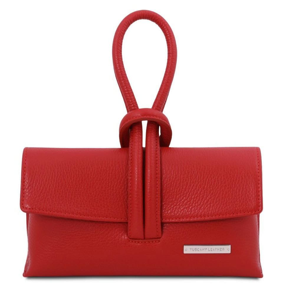Клатч кожаный женский Tuscany TL141990 (Lipstick Red)